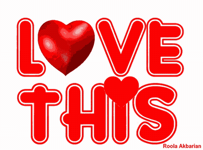 Red Sign Saying Love This With Heart GIF