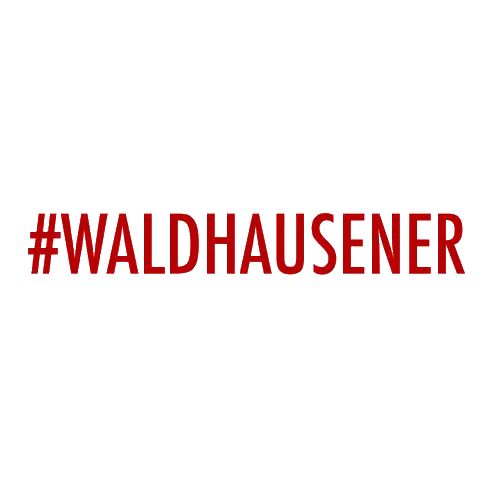 Red Sign Saying #Waldhauser Sticker