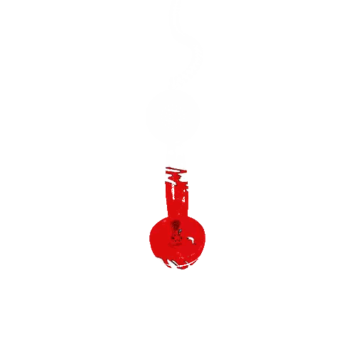 Red Skull Circle With Blood Sticker