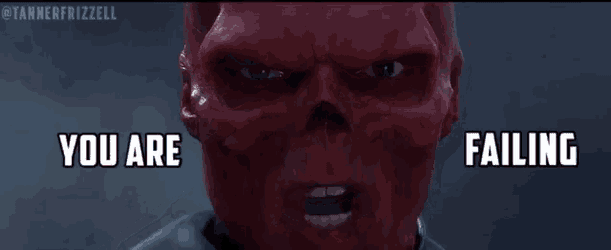Red Skull You Are Failing GIF