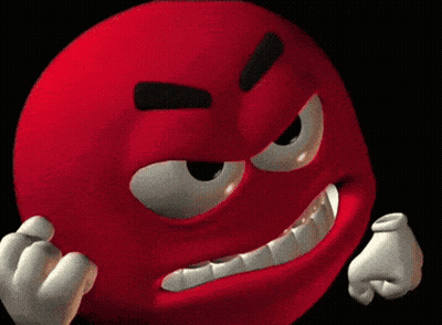 Red Smiley Face Angry Expression GIF