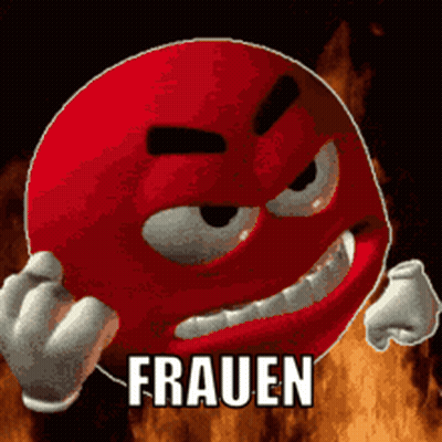 Red Smiley With Frauen GIF