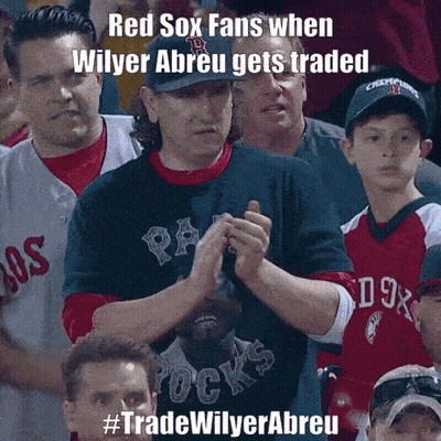 Red Sox Fans When Wilyer Abreu Gets Traded GIF