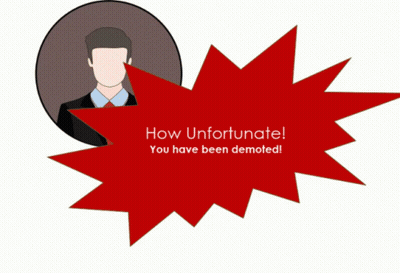 Red Speech Bubble How Unfortunate You Have Been Demoled