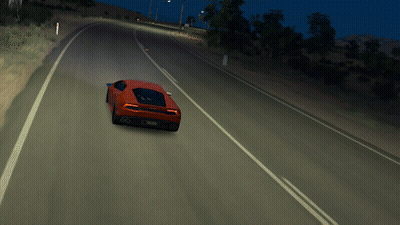 Red Sports Car At Night With A Plate GIF