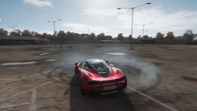 Red Sports Car Drifting On Dirt Road GIF