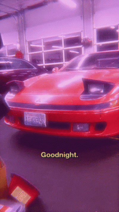 Red Sports Car Goodnight GIF