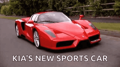 Red Sports Car Kia New Sports Car GIF