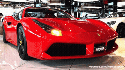 Red Sports Car License Plate UTO DE LS GIF