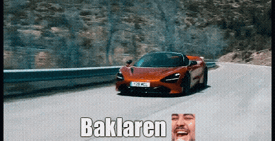 Red Sports Car With Baklaren GIF