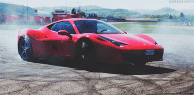 Red Sports Car With License Plate GP 5270 GIF