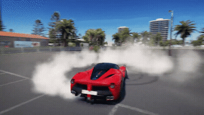 Red Sports Car With License Plate GP 5270 GIF