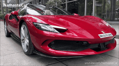 Red Sports Car With License Plate NM10EY GIF