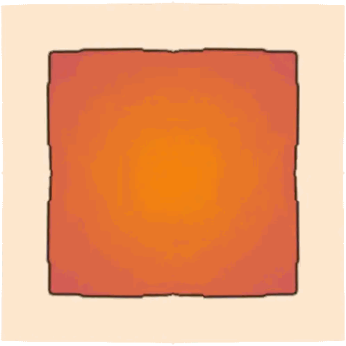 Red Square With Border Sticker