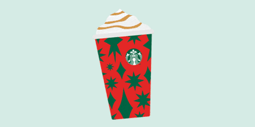 Red Starbucks Christmas Cup GIF
