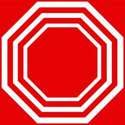 Red Stop Sign With White Lines GIF