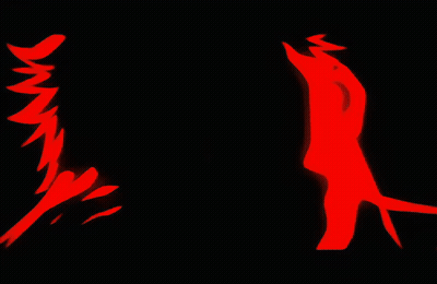 Red Swirl On Black Background GIF