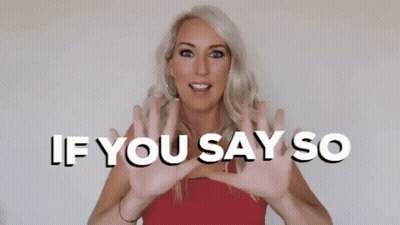 Red Tank Top Woman Waving If You Say So GIF