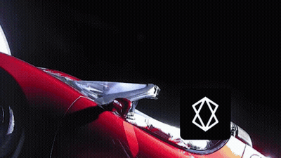 Red Tesla Car GIF