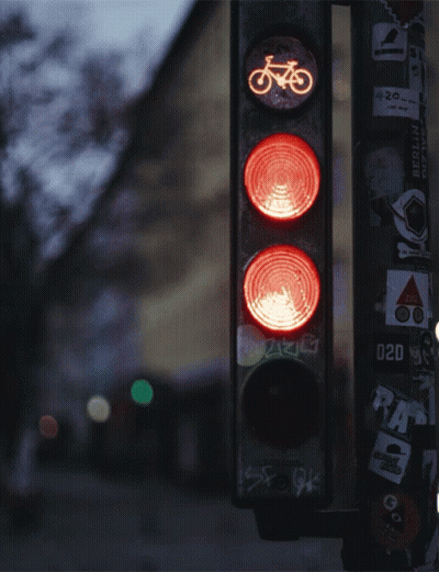 Red Traffic Light Saying Berlin GIF