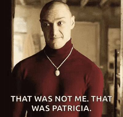 Red Turtleneck Man Says Not Me Patricia GIF