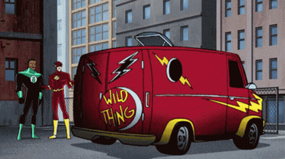 Red Van Saying Wild Thing GIF