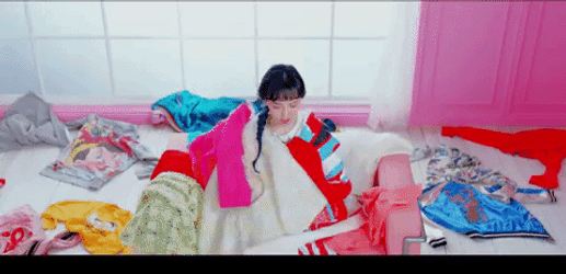 Red Velvet Wendy Clothes Scattered GIF