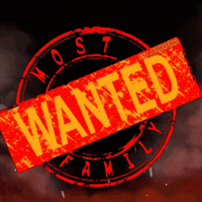 Red Wanted Sign In Circle GIF
