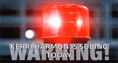 Red Warning Light Saying Kerri Harmon Sub GIF