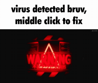 Red Warning Sign Virus Detected Bruv Middle Click To Fix GIF