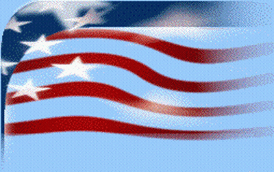 Red White And Blue American Flag With Stars GIF