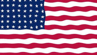 Red White And Blue American Flag With White Stars GIF