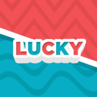 Red White And Blue Background Saying Lucky GIF
