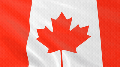 Red White And Blue Canadian Flag With Maple Leaf GIF