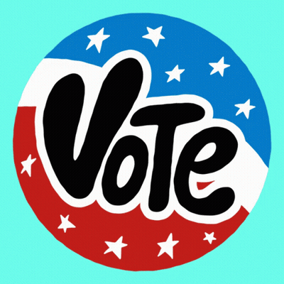 Red White And Blue Circle With Vote GIF