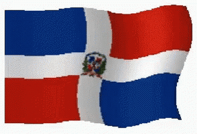 Red White And Blue Flag With Crest GIF