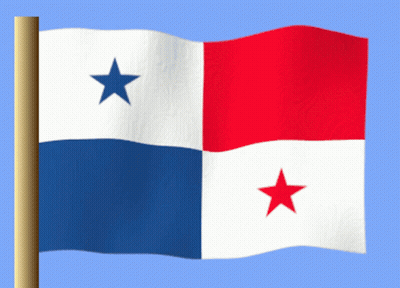 Red White And Blue Flag With Red Star GIF