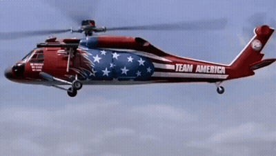 Red White And Blue Helicopter Team America GIF