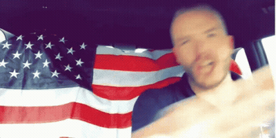Red White And Blue Lettering Make America Great GIF