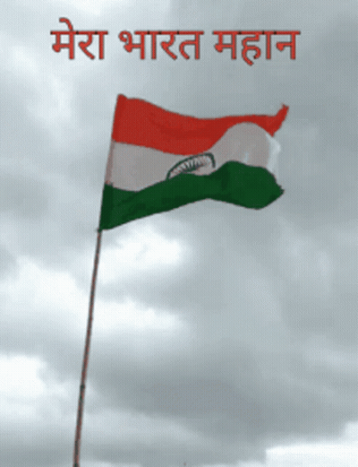 Red White And Green Flag Flying In Wind GIF