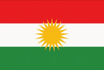 Red White And Green Flag With Yellow Sun And Text Ez Kurd Im GIF
