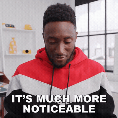 Red White Black Hoodie Man Says It's Much More Noticeable GIF