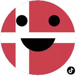 Red White Black Smiley Face With TikTok Logo Sticker