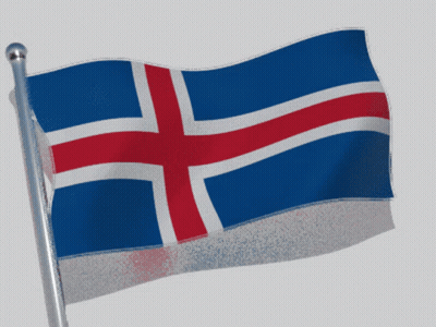 Red White Blue Cross Flag Waving GIF