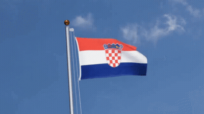 Red White Blue Flag On Pole GIF