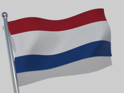 Red White Blue Flag With Silver Pole GIF