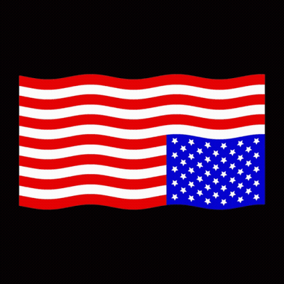 Red White Blue Flag With Stars GIF