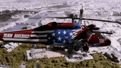 Red White Blue Helicopter Team America GIF