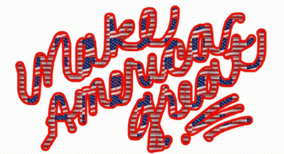 Red White Blue Make America Great Lettering GIF