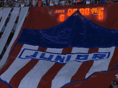 Red White Blue Striped Banner Saying Junior GIF